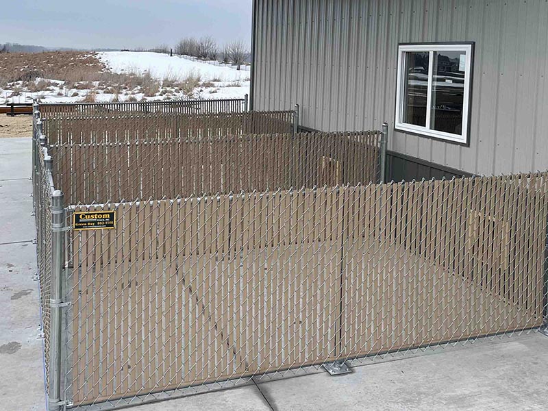 Chain Link Semi-Privacy Fencing in Green Bay Wisconsin
