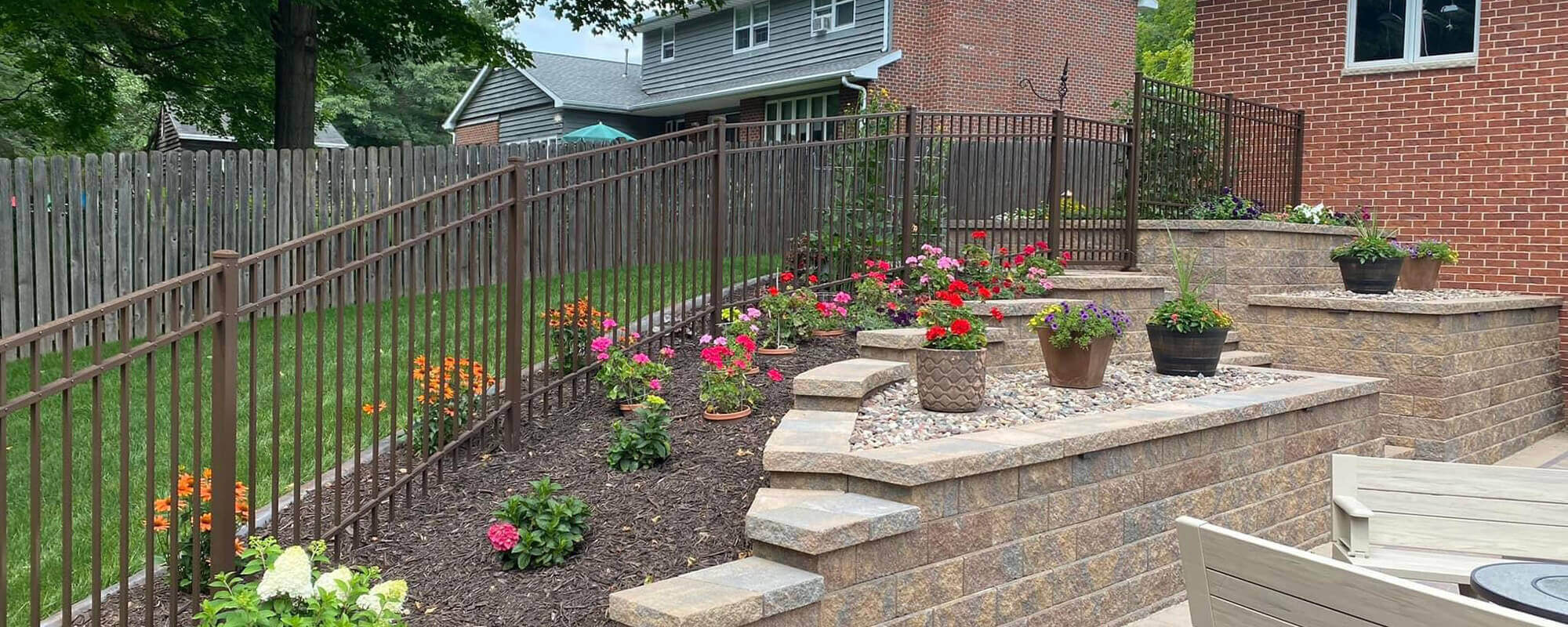 Wood fence installed by Custom Fence