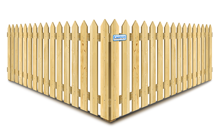 Howard WI gothic picket style wood fence